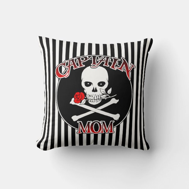 Kapitänmom Throw-Kissen Kissen (Vorderseite)