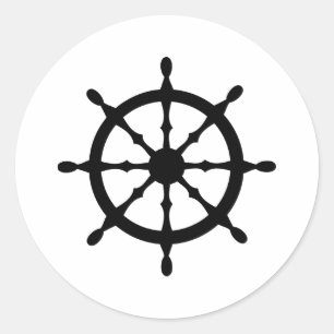 Kapitänslenkrad Runder Aufkleber