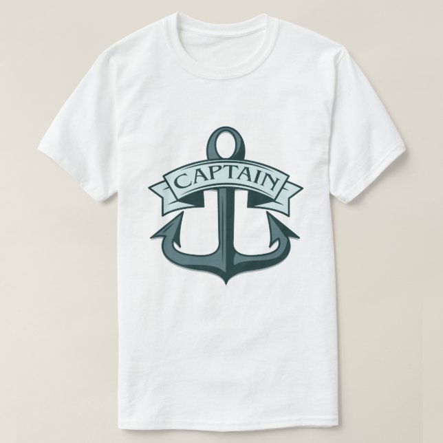 Kapitänsschiffsanker T-Shirt (Design vorne)