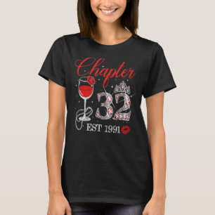 Kapitel 32 Jahre EST 1991 32. Geburtstagsfeier Rot T-Shirt