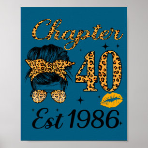 Kapitel 40 Est 1986 40 Jahre alter unordentlicher  Poster