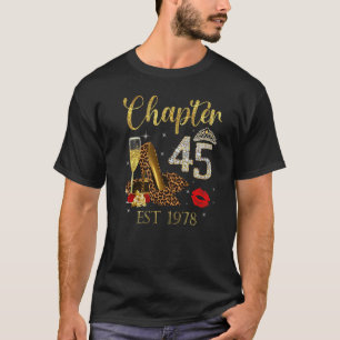 Kapitel 45 Jahre EST 1978 45. Geburtstag Weinleopa T-Shirt