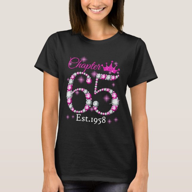 Kapitel 65 Frauen Made in 1958 65 th Birthday Quee T-Shirt (Vorderseite)