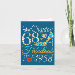 Kapitel 68 Fantastisch seit 1958 68. Geburtstag Fr Karte