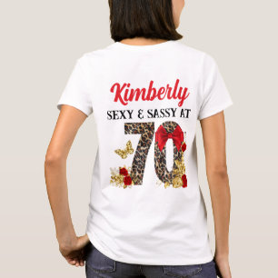 Kapitel 70 Red & Gold Leopard 70. Geburtstag T-Shirt