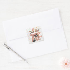 Kapitel 70 Rose Gold 70. Elegant Geburtstag Quadratischer Aufkleber
