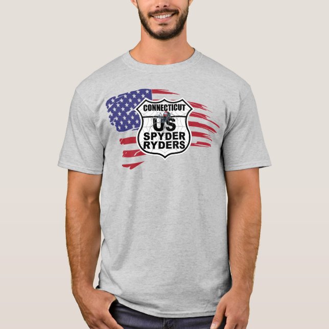 Kapitel "Connecticut" - Tätige Flagge T-Shirt (Vorderseite)