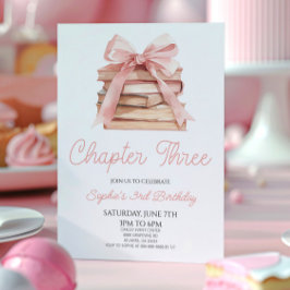 Kapitel Drei Bow Storybook 3 Geburtstags-Party Einladung