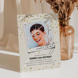 Kapitel Dreißiger Spaß Modernes Foto 30. Geburtsta Einladung