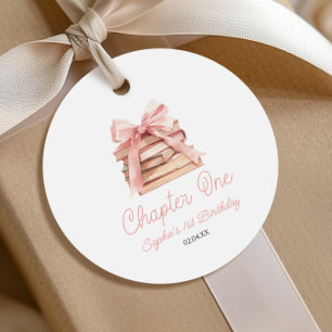 Kapitel Eins Rosa Schleife Bücher 1. Geburtstagsfe Geschenkanhänger