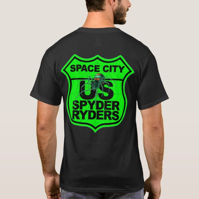 Kapitel "Raumstadt" - Logo auf 2 Seiten grün T-Shirt (Rückseite)