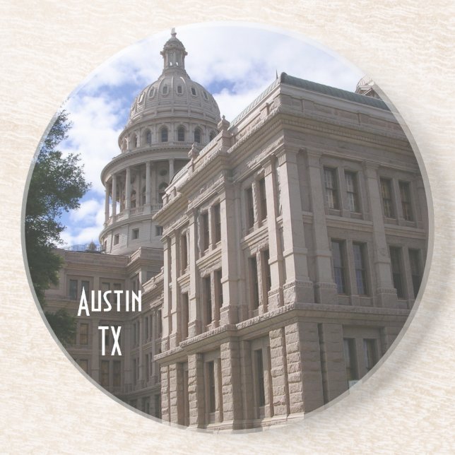 Kapitol des Staates Texas in Austin Sandstein Untersetzer (Vorne)