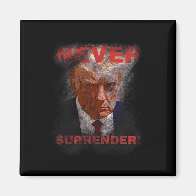 Kapitulation - Trump Mugshot 2024 Magnet (Vorne)