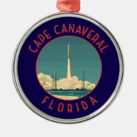 Kapkanaveral Florida Retro Distressed Circle