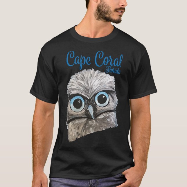 Kapkorallenflorida Burrowing Owl T-Shirt (Vorderseite)