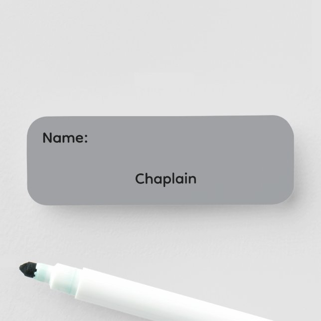 Kaplan Magnetknopf Namensschild (Beispiel)