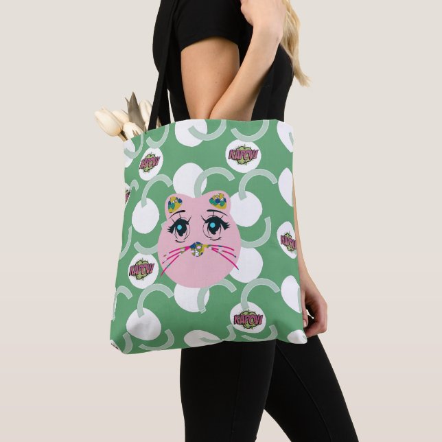 Kapow Cat funky Tote Bag Tasche (Von Nahem)