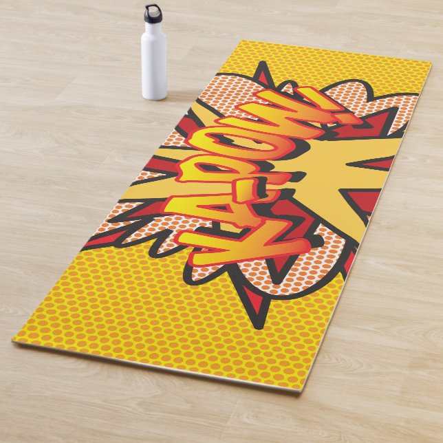 KAPOW Fun Retro Comic Pop Kunst Yogamatte (Beispiel)