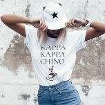 Kappa Kappa Chino Funny Coffee Lover T-Shirt<br><div class="desc">Wer Lieben Kaffee? Dieser witzige T - Shirt ist speziell für Kaffeeliebhaber, Baristas, Restaurantserver und vieles mehr entwickelt worden. Es verwendet einen Spin auf einen Bruderschaftsnamen mit KAPPA KAPPA CHINO Text und eine feuchte Tasse Cappuccino unter dem Text. In diesem Design sind viele Shirt- und Farbvarianten erhältlich. Wählen Sie den...</div>
