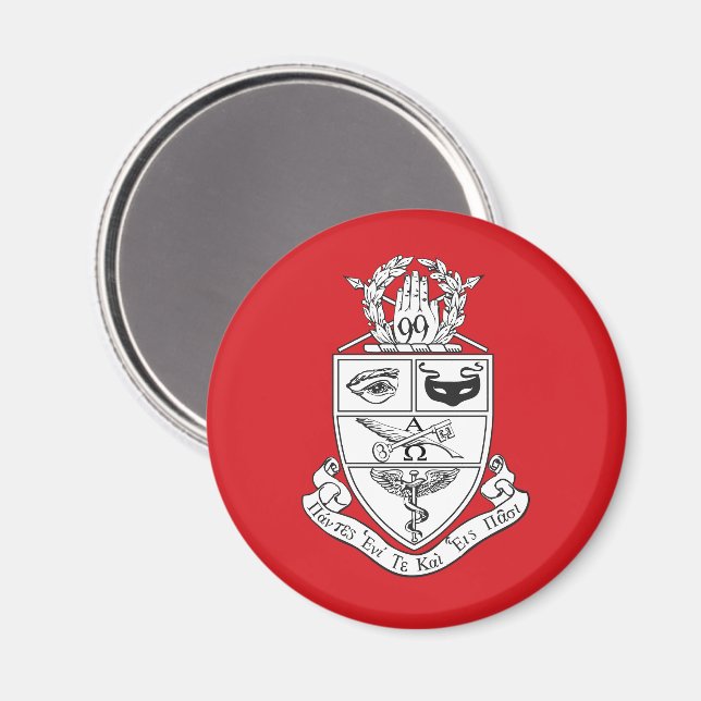 Kappa Psi Wappen Magnet (Vorderseite/Rückseite)