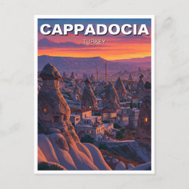 Kappadocia Türkei Hot Air Balloons Sonnenuntergang Postkarte