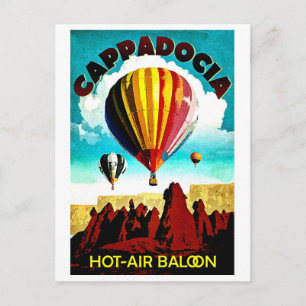 Kappadokien, Heißluftballons, Panorama, Türkei Postkarte