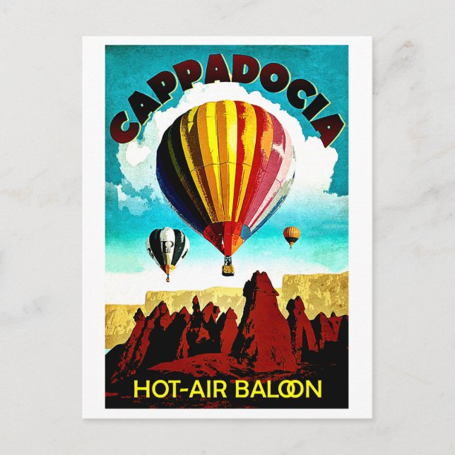 Kappadokien, Hotair Balos, Panorama, Türkei Postkarte (Vorderseite)