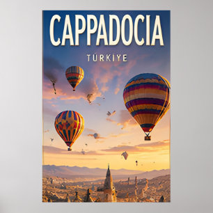 🎈 Kappadokien Türkei Heißluftballon-Tal-Ansichten Poster
