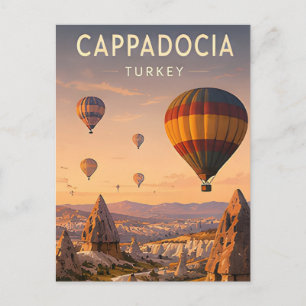 🎈 Kappadokien Türkei Heißluftballon-Tal-Ansichten Postkarte
