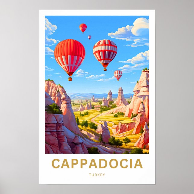 Kappadokien Türkei Reisen Print Poster (Vorne)