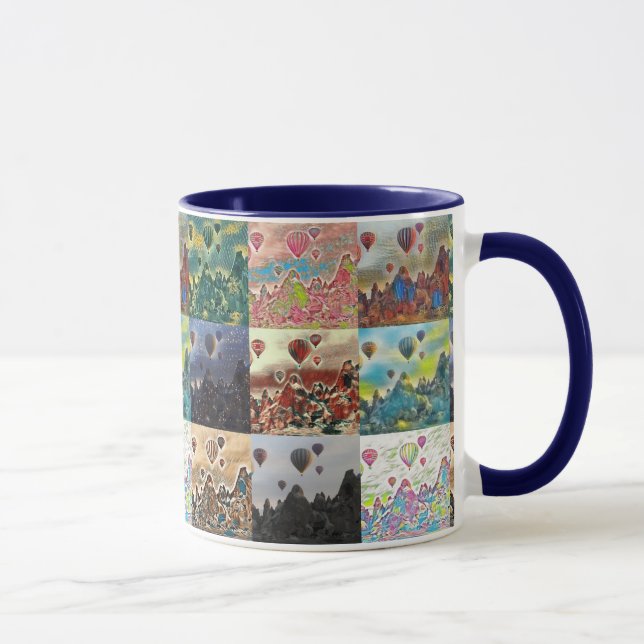 Kappadokien, Zentralanatolien, Türkei Collage Tasse (Rechts)