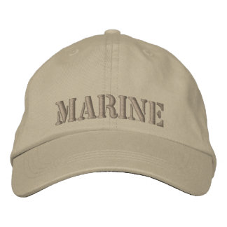 Kappe Khaki bestickt mit MARINE