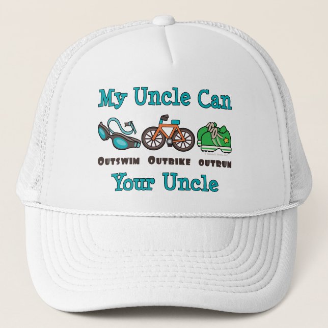 Kappe Onkel-Outswim Outbike Outrun Triathlon (Vorderseite)