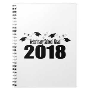 Kappen des Veterinärschulabsolvent-2018 u. Diplom Notizblock