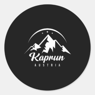 Kaprun Österreich Skigebiet Skifahren Snowboarden Runder Aufkleber