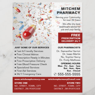 Kapseldesign, Apotheke, Werbung für Apotheker Flyer