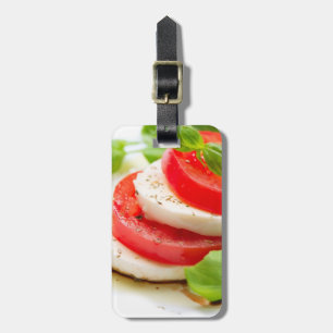 Kapselsalat Tomaten- und Mozzarella-Scheiben Gepäckanhänger