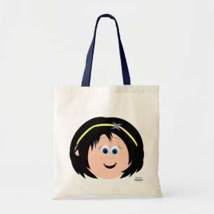 Kapskids sehen sich Black Hair Blue Mit Augen Girl Tragetasche