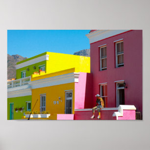 Kapstadt Bo-Kaap Stadtbild Südafrika Poster