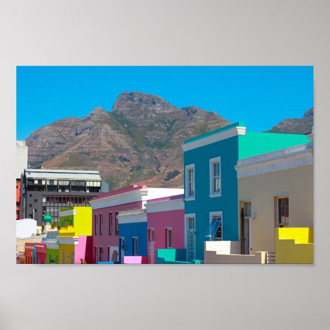 Kapstadt Bo-Kaap Stadtbild Südafrika Poster (Vorne)