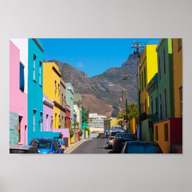 Kapstadt Bo-Kaap Stadtbild Südafrika Poster (Vorne)