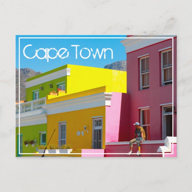 Kapstadt Bo-Kaap Stadtbild Südafrika Postkarte (Vorderseite)