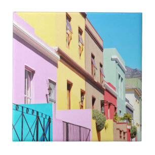 Kapstadt farbenfrohe Häuser Bo Kaap Street Fliese