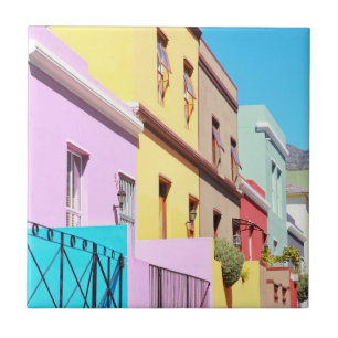 Kapstadt farbenfrohe Häuser Bo Kaap Street Fliese