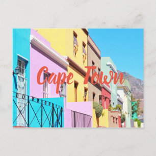Kapstadt farbenfrohe Häuser Bo Kaap Street Postkarte