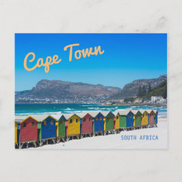 Kapstadt - Hütten am Strand in Muizenberg Postkarte