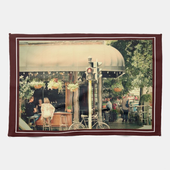 Kapstadt Restaurants Stadtbild Südafrika Geschirrtuch (Horizontal)