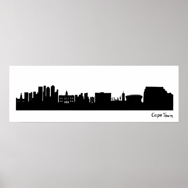 Kapstadt Skyline (Südafrika) Poster (Vorne)