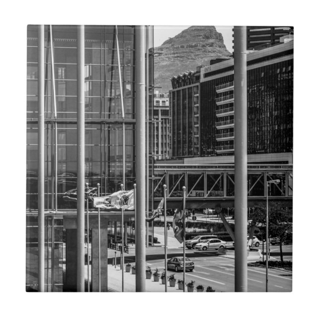 Kapstadt Stadtbild Löwen Leiter Südafrika Fliese (Vorderseite)