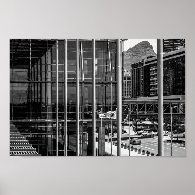 Kapstadt Stadtbild Löwen Leiter Südafrika Poster (Vorne)